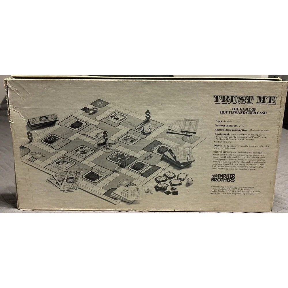 Trust Me Vintage 1981 Parker Brothers Board Game Complete Property Investment